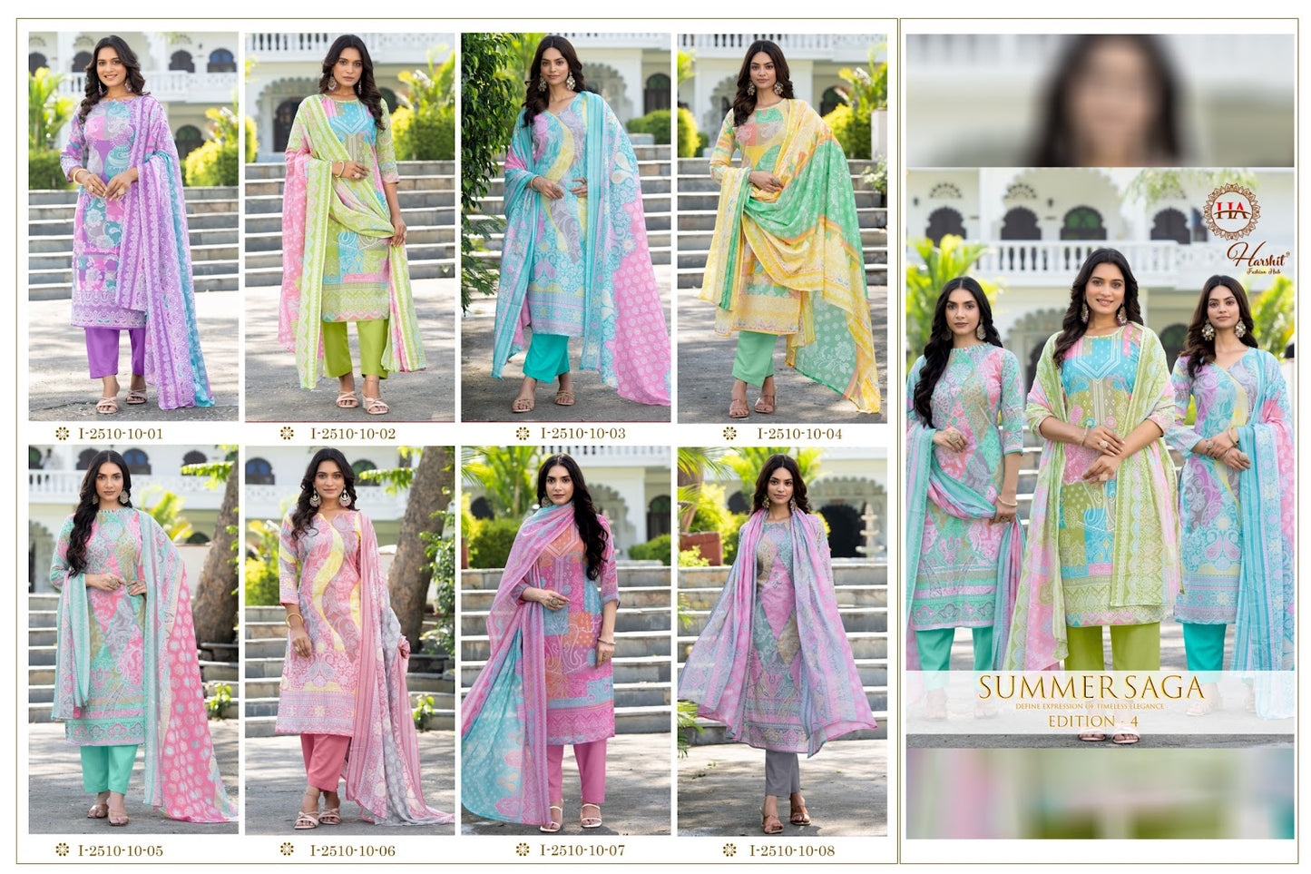 Summer Saga Edition 4 Harshit Fashion Pure Cotton Karachi Salwar Suits Manufacturer Gujarat