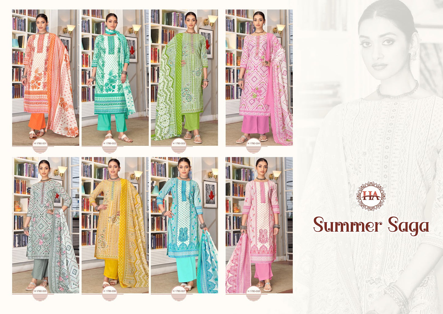 Summer Saga Harshit Fashion Cotton Pant Style Suits Wholesale