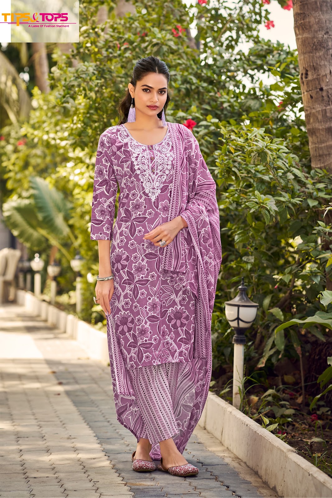 Summer Saga Tips Tops Cotton Readymade Pant Style Suits Exporter