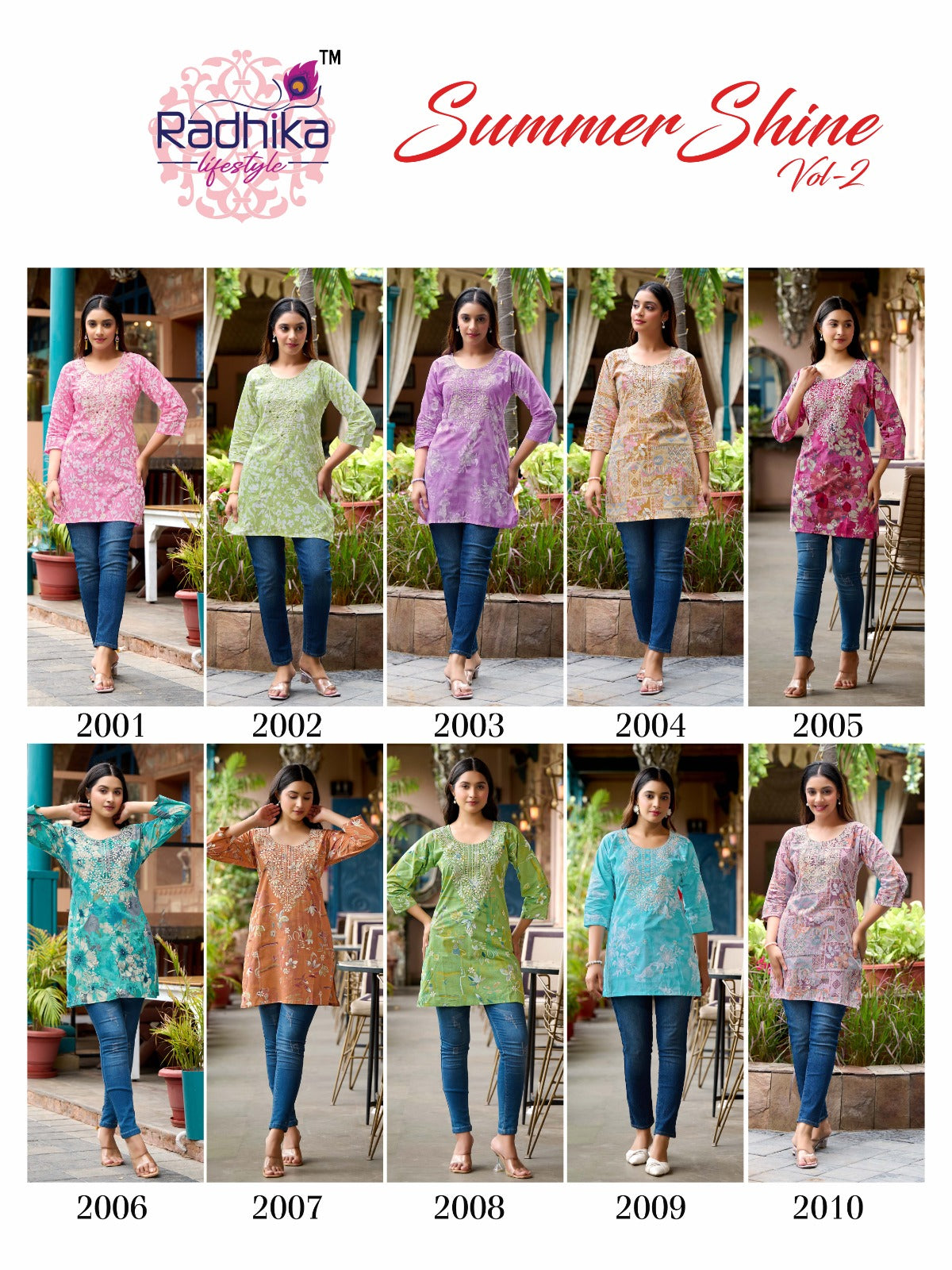 Summer Shine Vol 2 Radhika Lifestyle Heavy Cotton Short Kurtis Wholesaler Ahmedabad