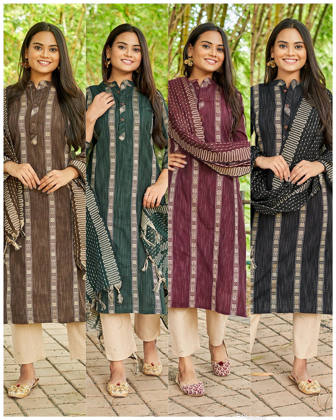 Summer Special Bluehills Cotton Khadi Readymade Pant Style Suits