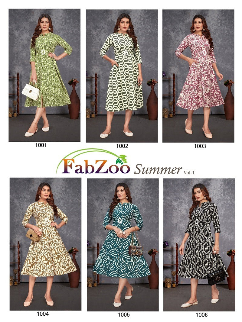 Summer Vol 1 Fabzoo Pure Rayon One Piece Wholesaler Gujarat
