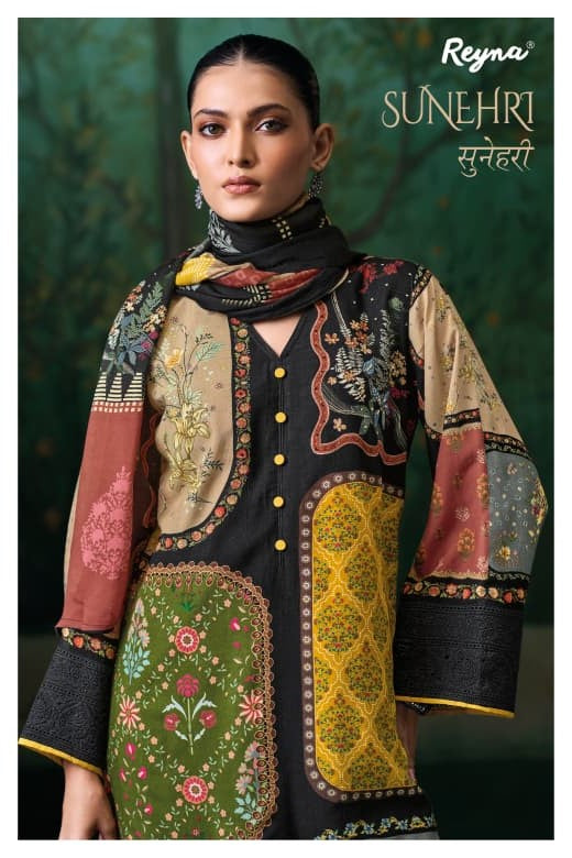 Sunehri Reyna Mul Pakistani Salwar Suits Wholesale