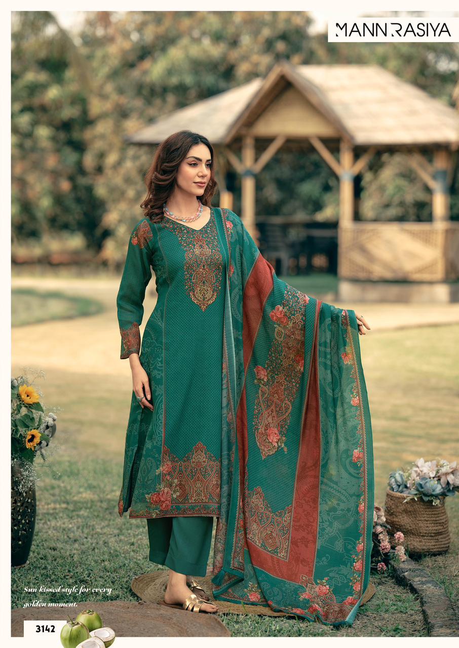 Sunshine Mannrasiya Mal Chanderi Pant Style Suits Manufacturer Gujarat