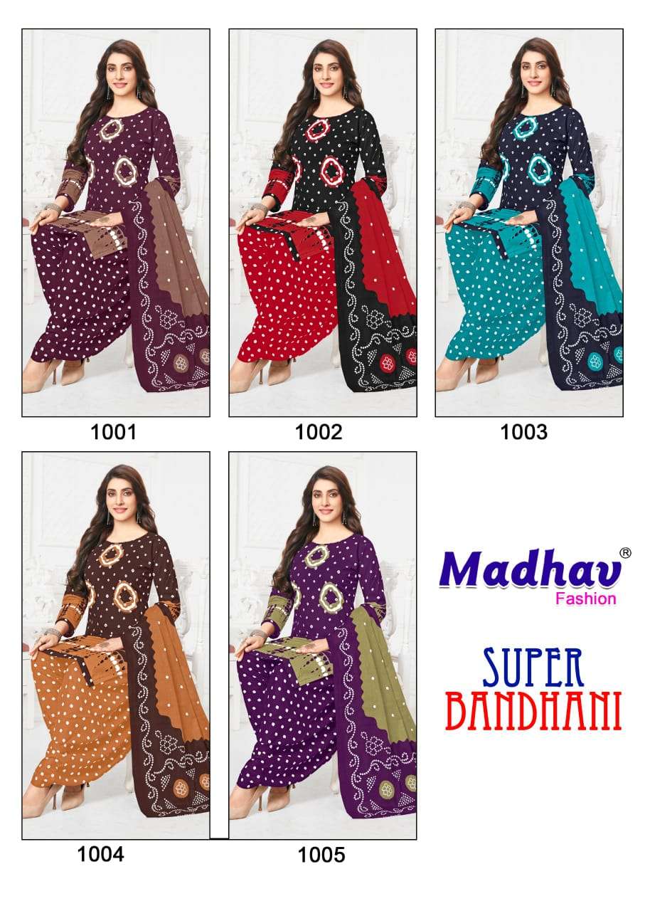 Super Bandhani Madhav Fashion Cotton Dress Material Manufacturer Ahmedabad