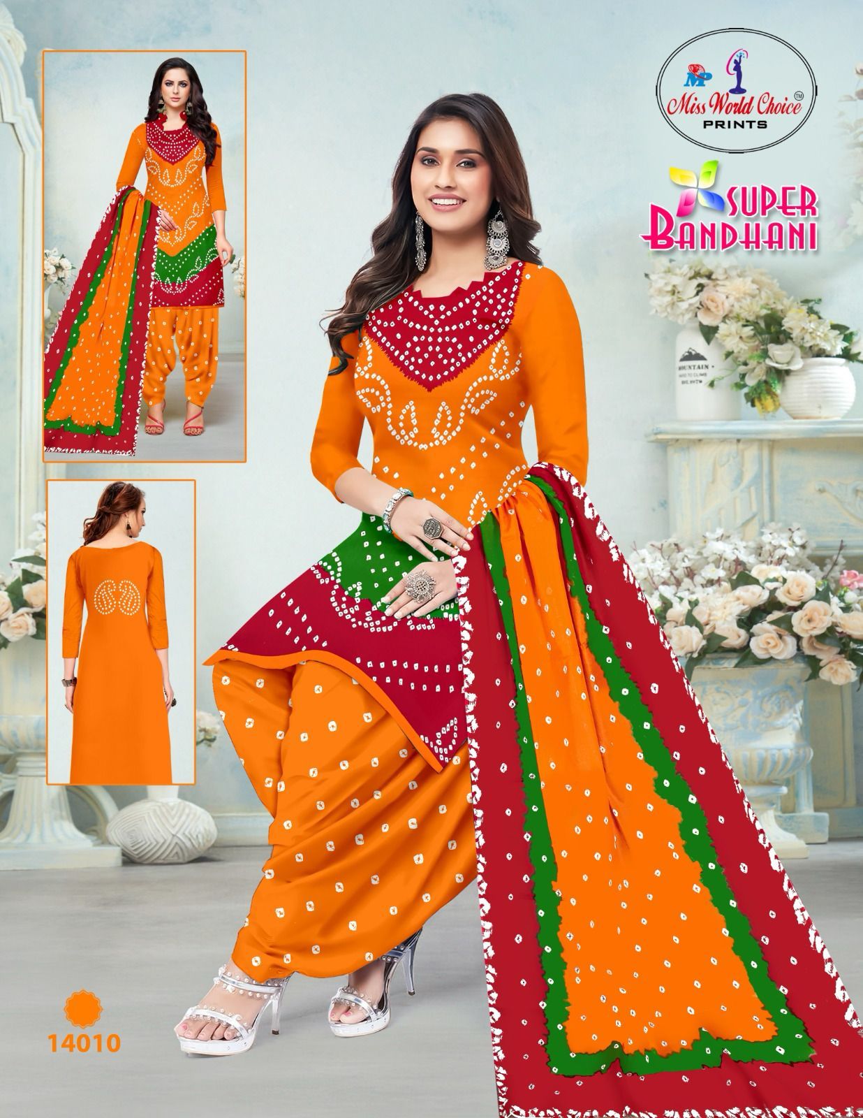 Super Bandhani Vol 14 Miss World Choice Cotton Dress Material Manufacturer Ahmedabad