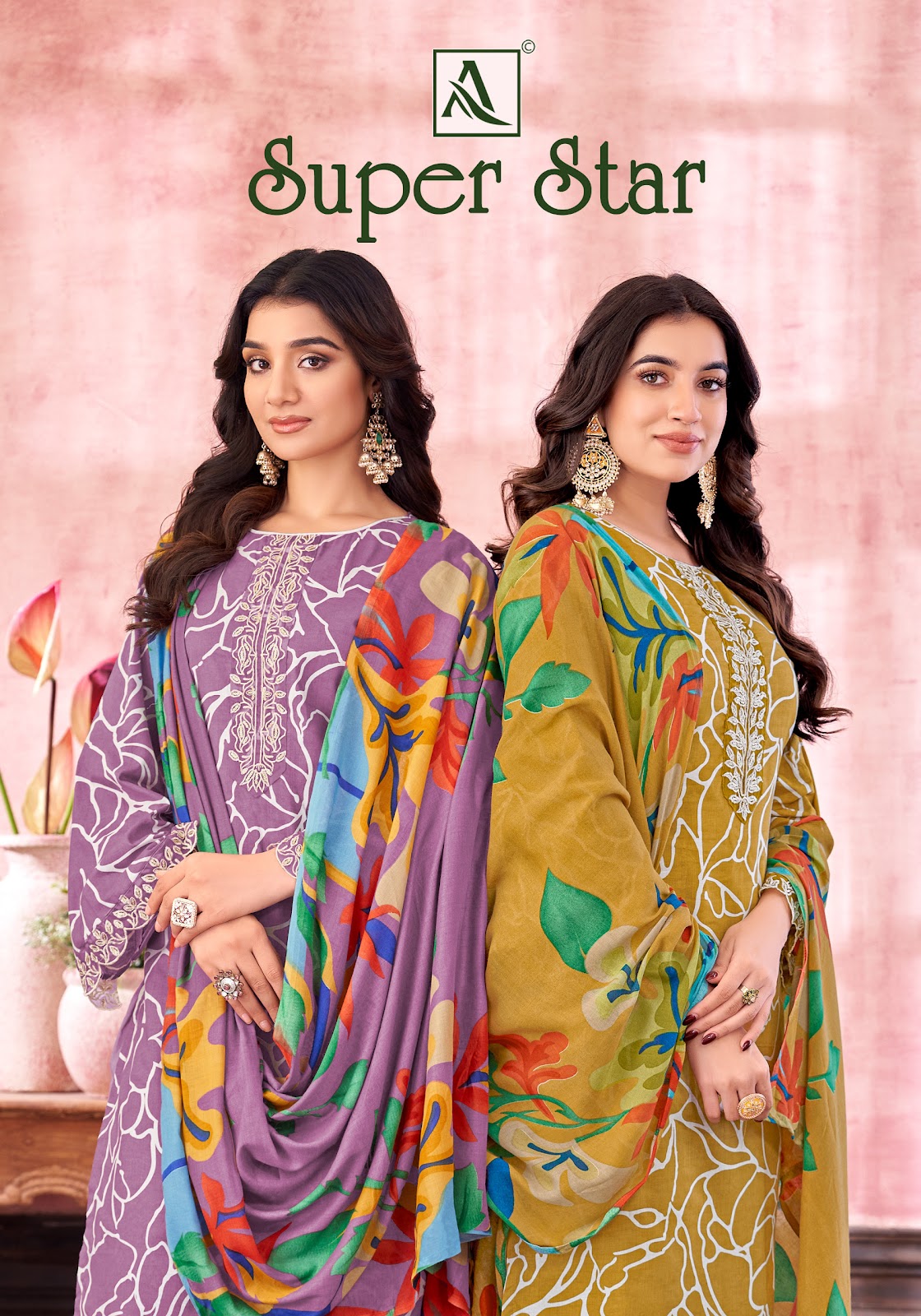 Super Star Alok Cambric Karachi Salwar Suits Supplier
