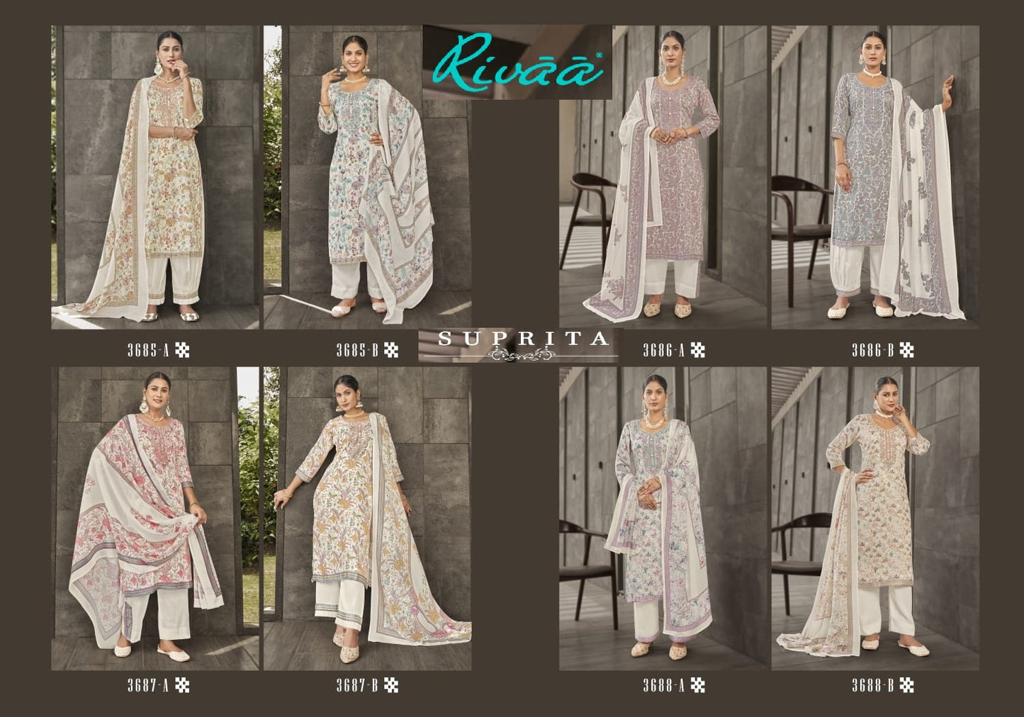 Suprita Rivaa Jaam Satin Pant Style Suits Manufacturer