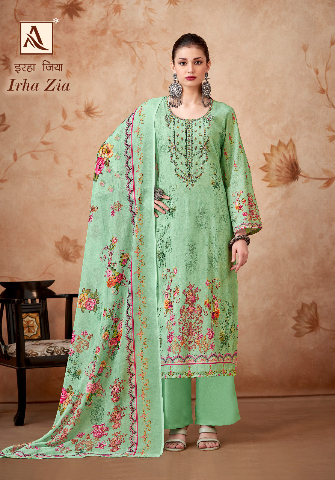 Irha Zia Alok Cotton Karachi Salwar Suits Supplier Gujarat