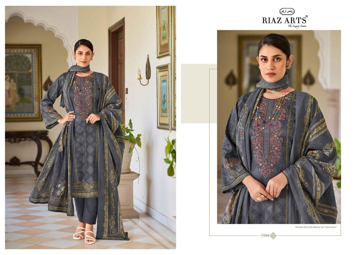 Surbhi Riaz Art Lawn Karachi Salwar Suits Exporter Gujarat