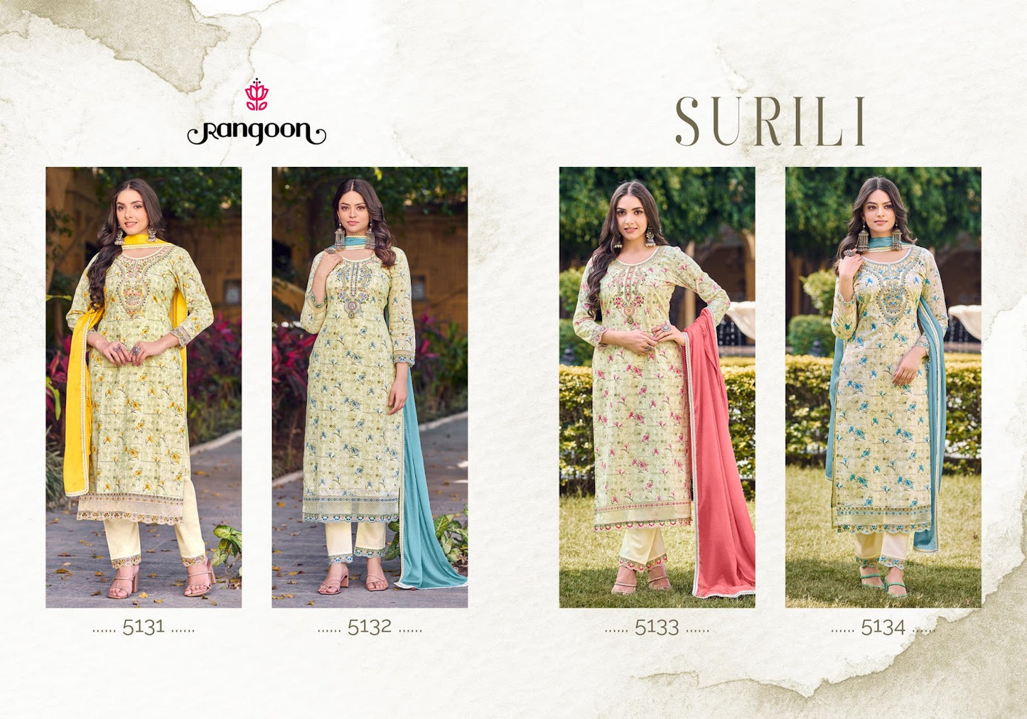 Surili Rangoon Pure Cotton Readymade Pant Style Suits