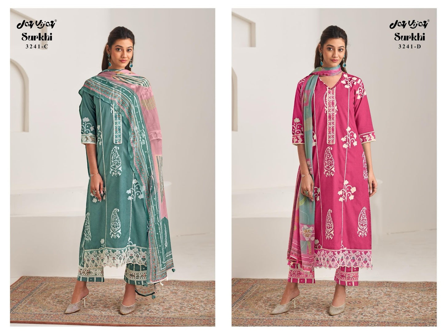 Surkhi Jay Vijay Cotton Pant Style Suits Supplier India