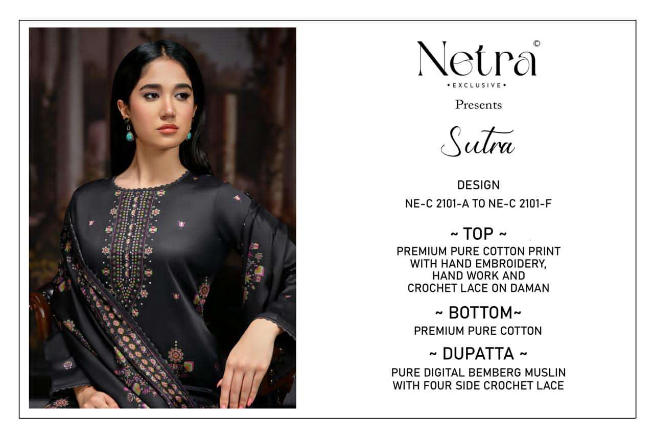 Sutra Netra Pure Cotton Pant Style Suits Wholesale Price