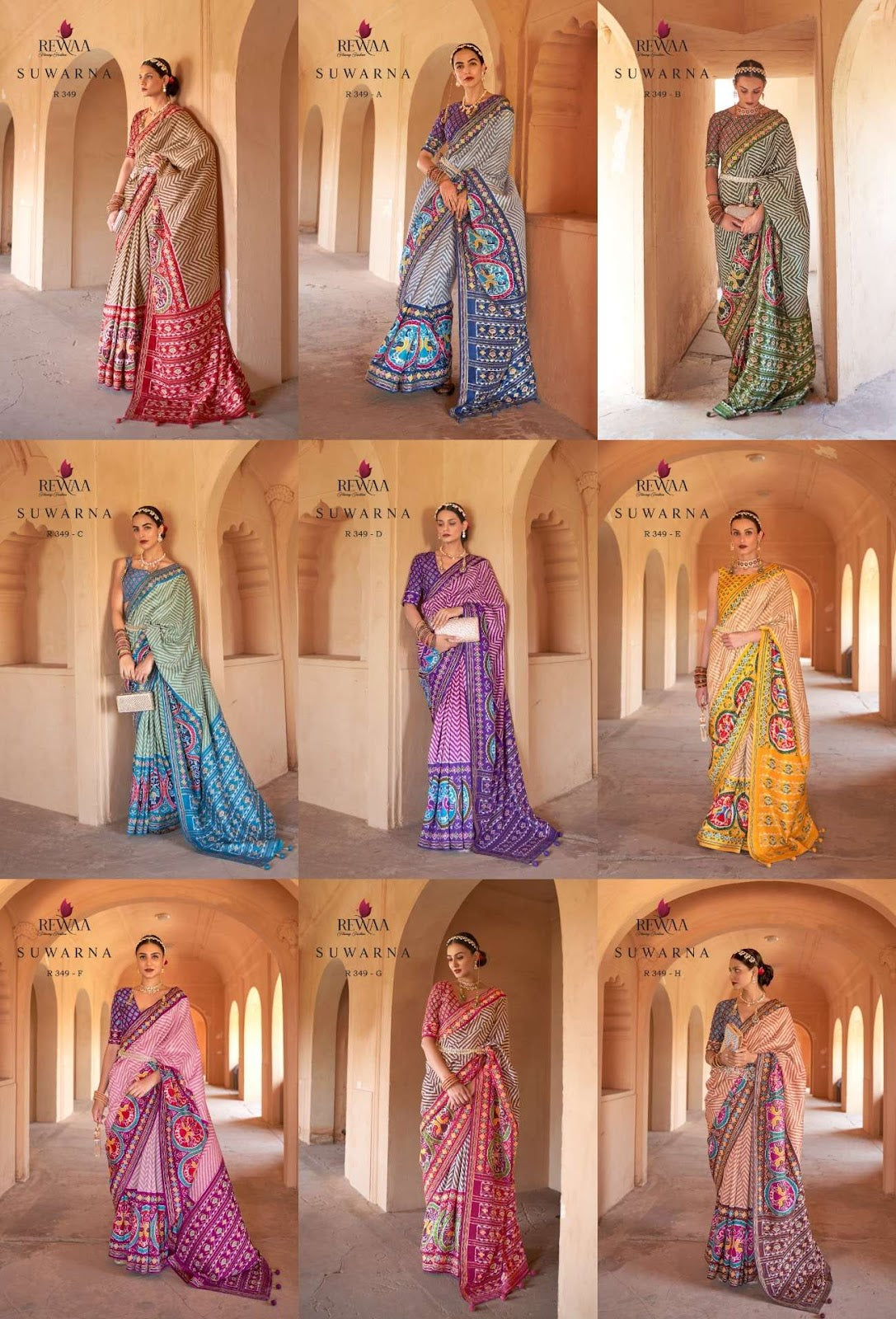 Suwarna Rewaa Smooth Silk Sarees Exporter Gujarat