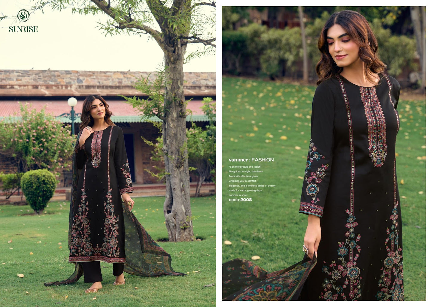 Svara Vol 2 Sunrise Jam Satin Pant Style Suits Exporter Ahmedabad