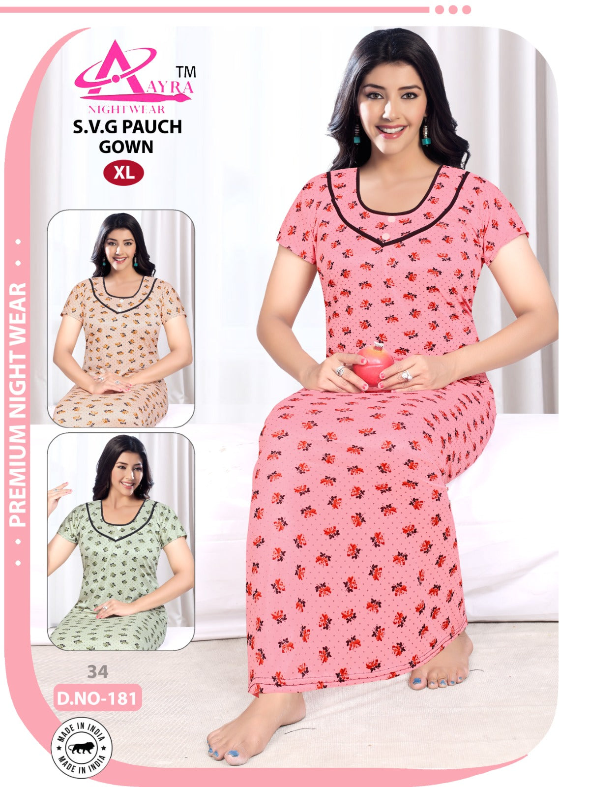 Svg Pauch Aayra Feeding Night Gown