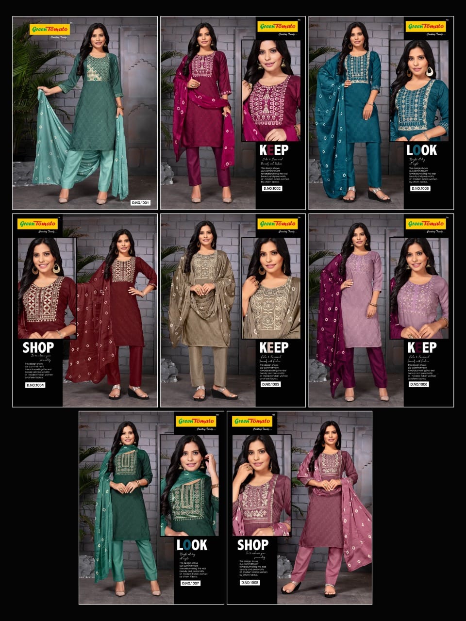 Swara Green Tomato Cotton Readymade Pant Style Suits Wholesaler India
