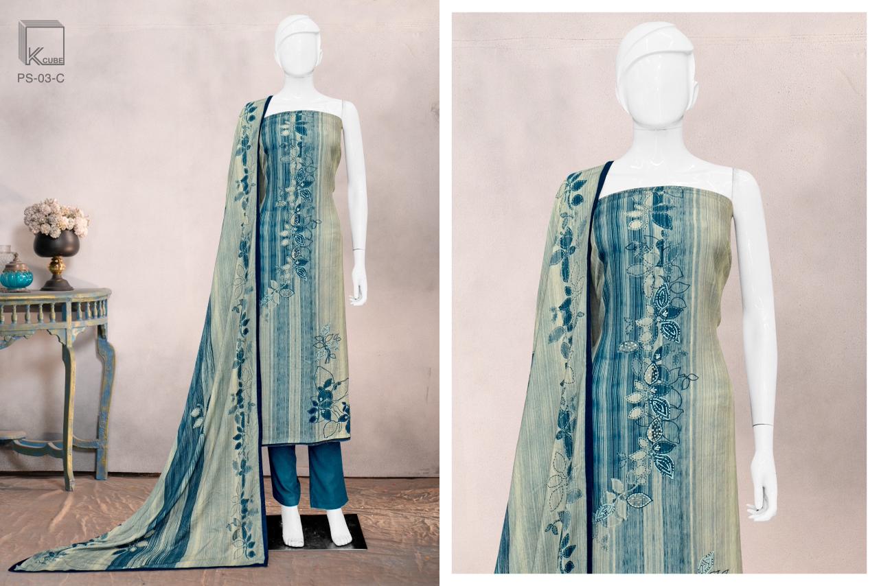 Swara Ps-03 K Cube Pashmina Suits Wholesaler Gujarat