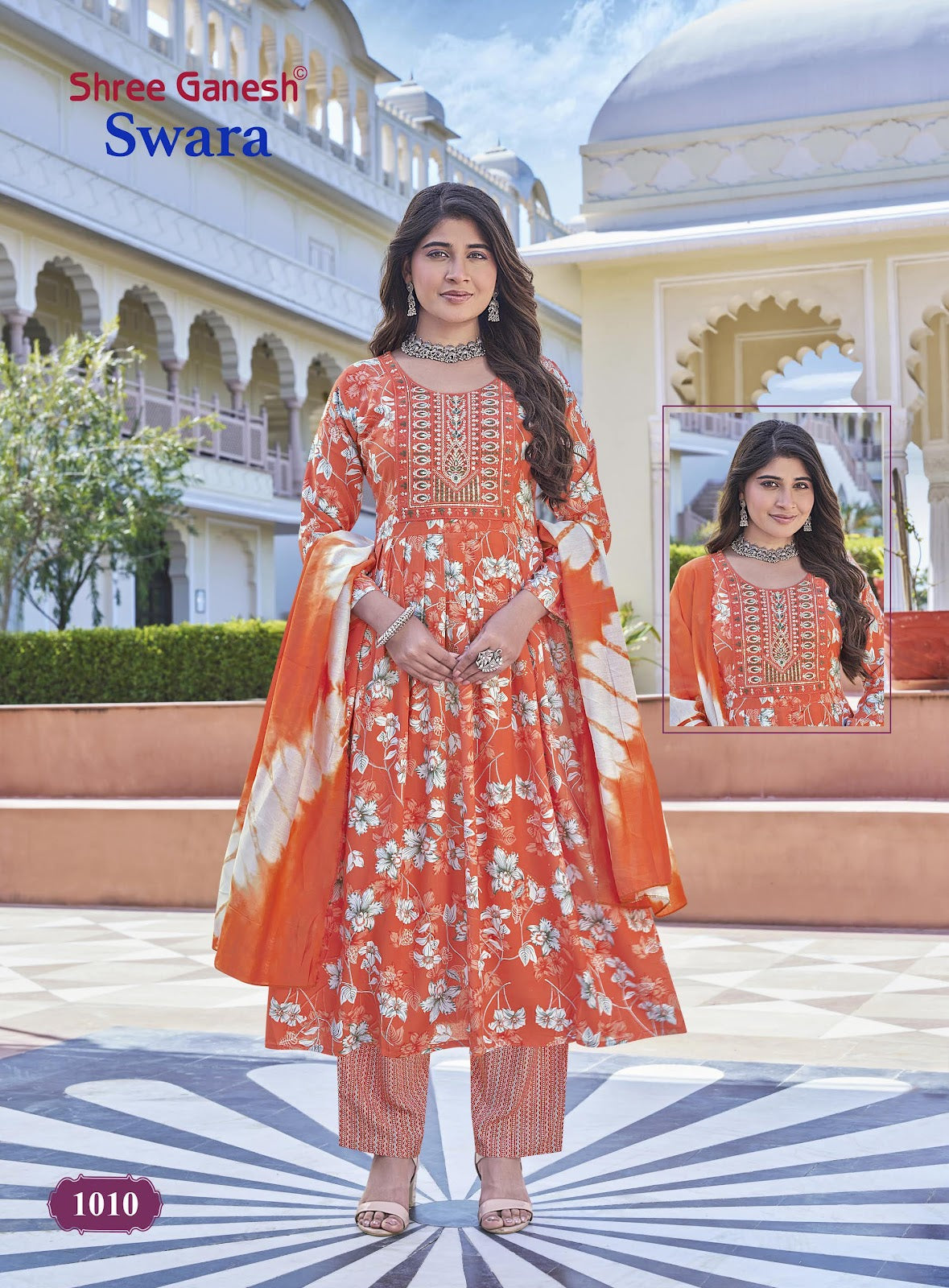 Swara Vol 1 Shree Ganesh Rayon Readymade Anarkali Suits Wholesaler Ahmedabad