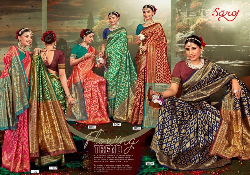 Swarn Moti Vol 1 Saroj Soft Silk Sarees Wholesaler