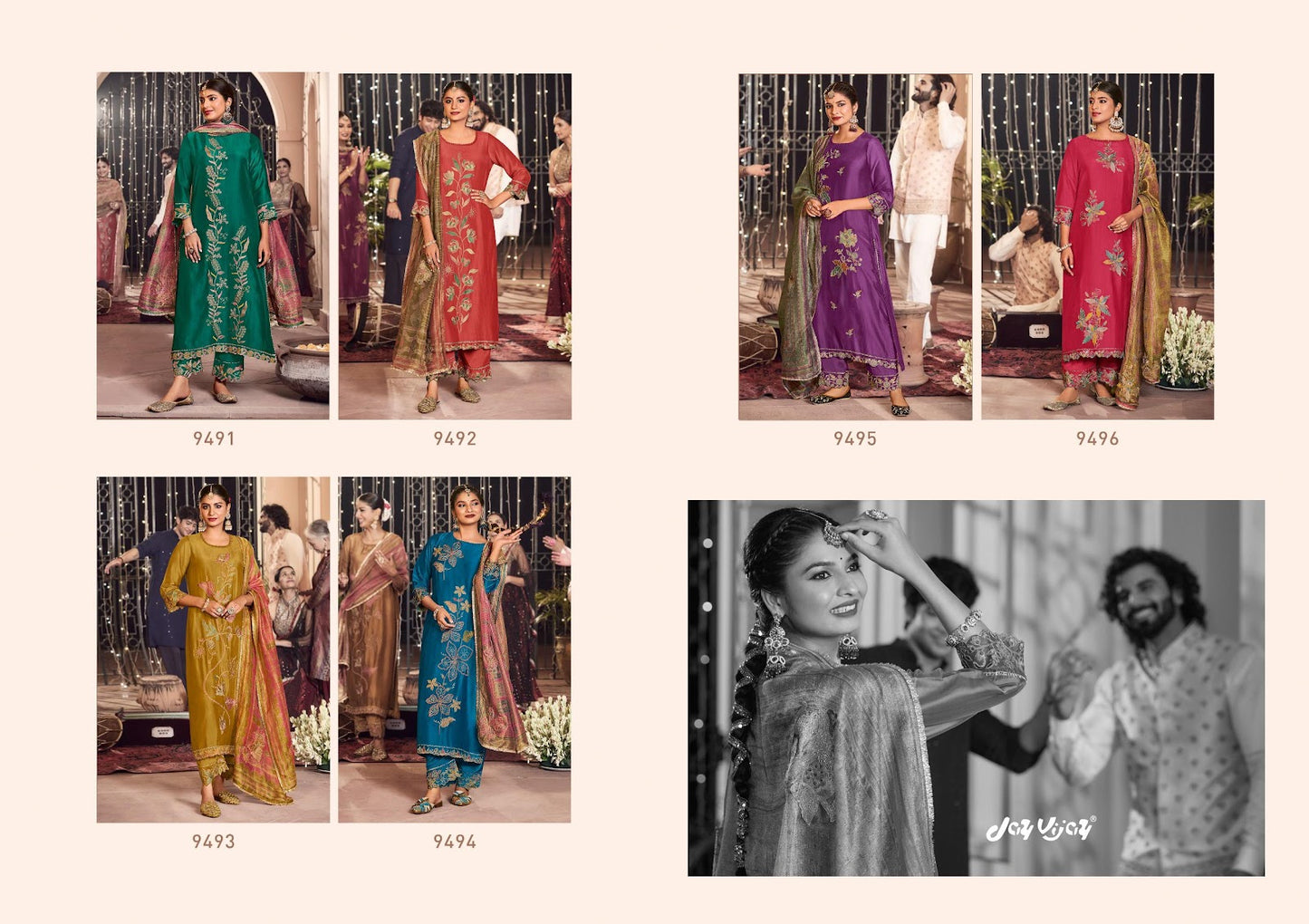 Swarna Jay Vijay Silk Pant Style Suits Wholesaler Ahmedabad
