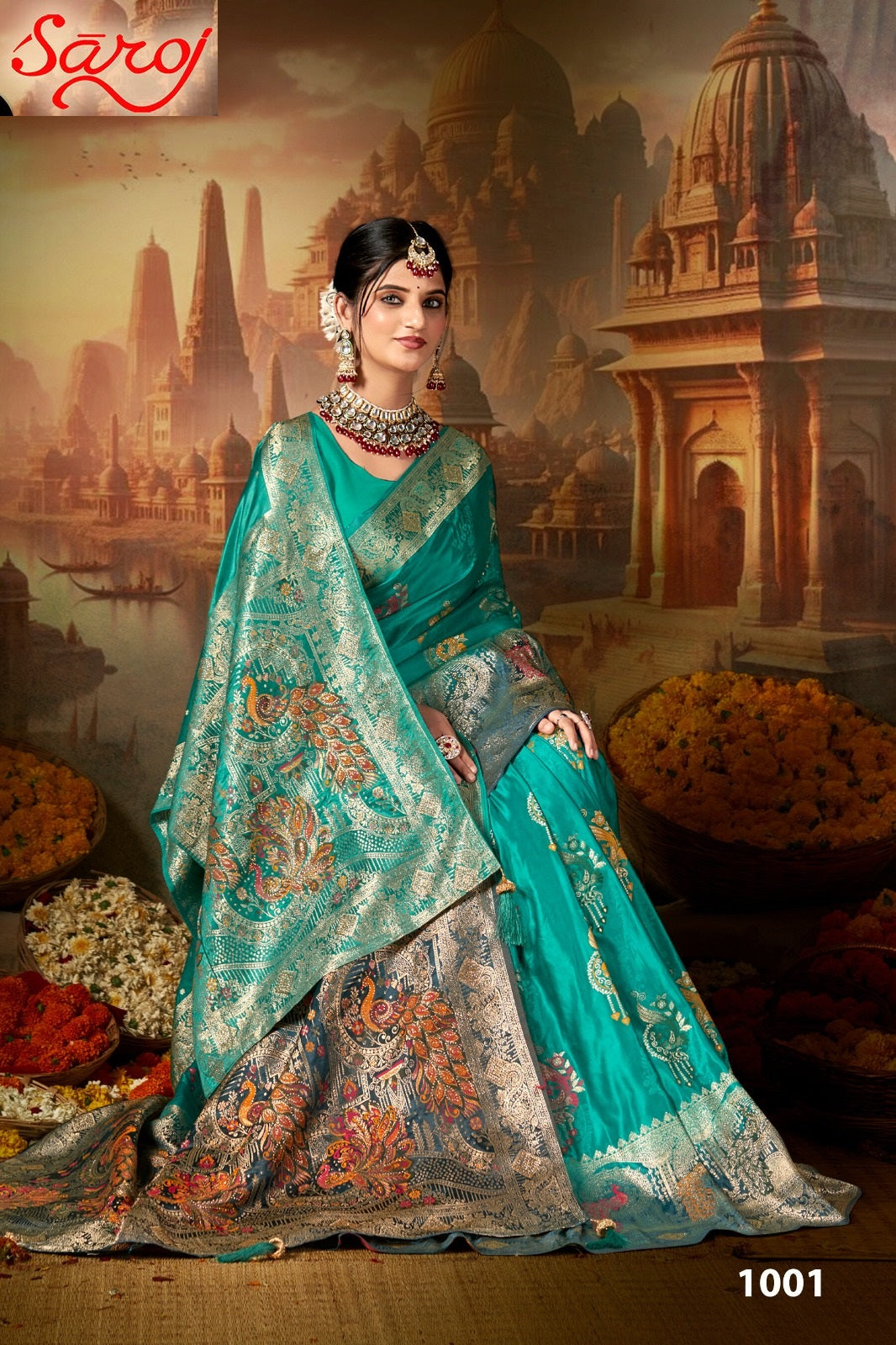 Swayamvar Satin Saroski Vol 1 Saroj Sarees Supplier Gujarat