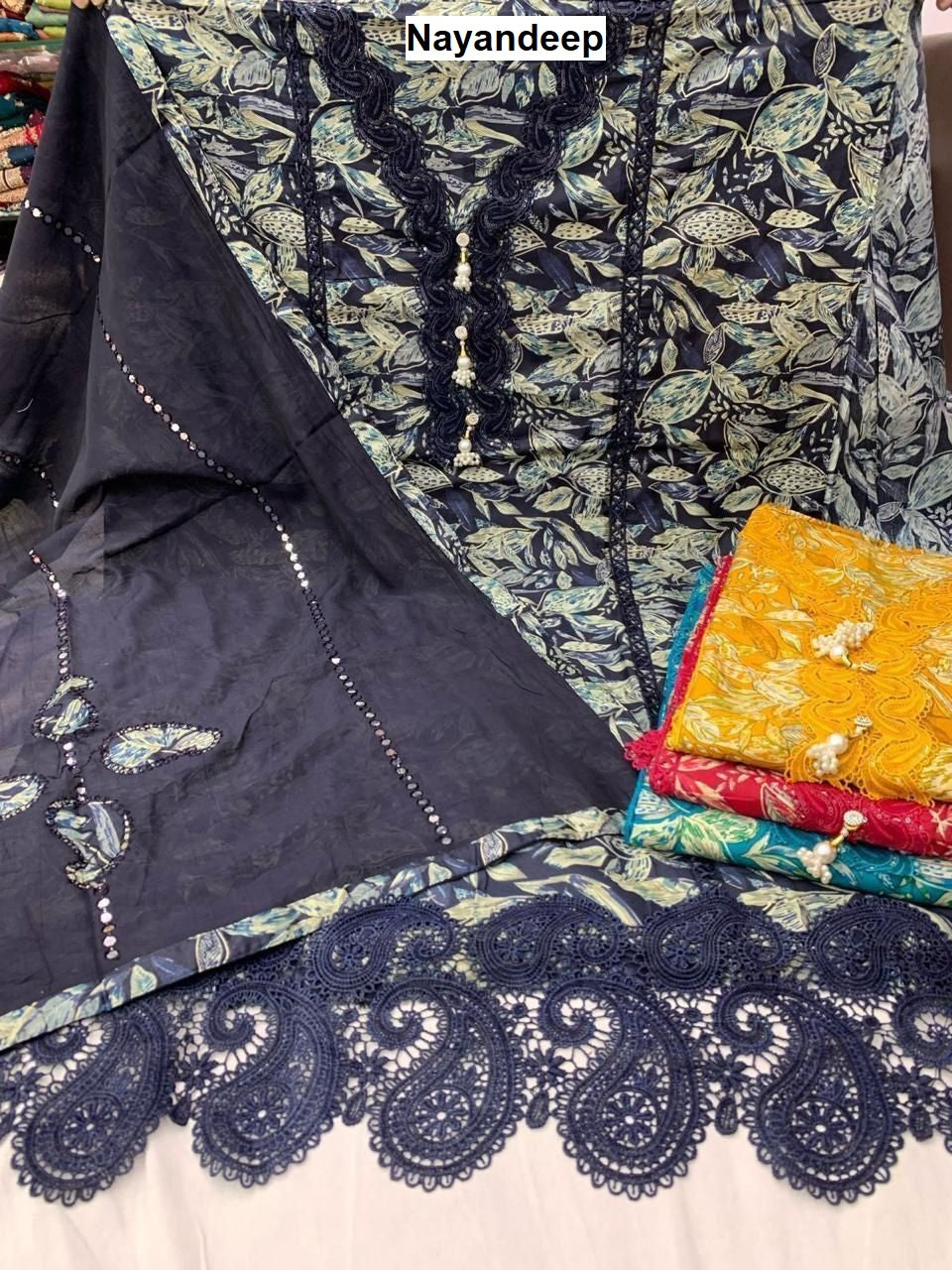 Swiggy Nayandeep Cotton Dress Material Wholesaler Ahmedabad