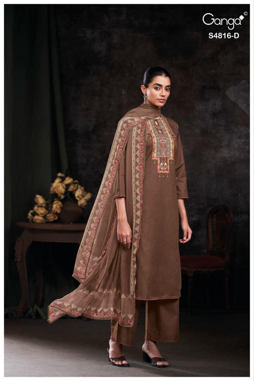 Sylvia S4816 Ganga Cotton Pant Style Suits Wholesale Price