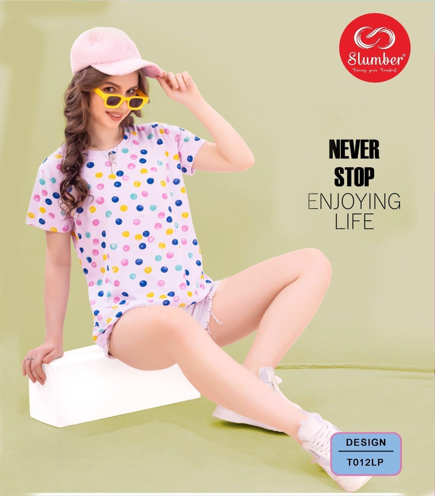 T012-020126 Slumber Cotton Women Tshirt Manufacturer Ahmedabad