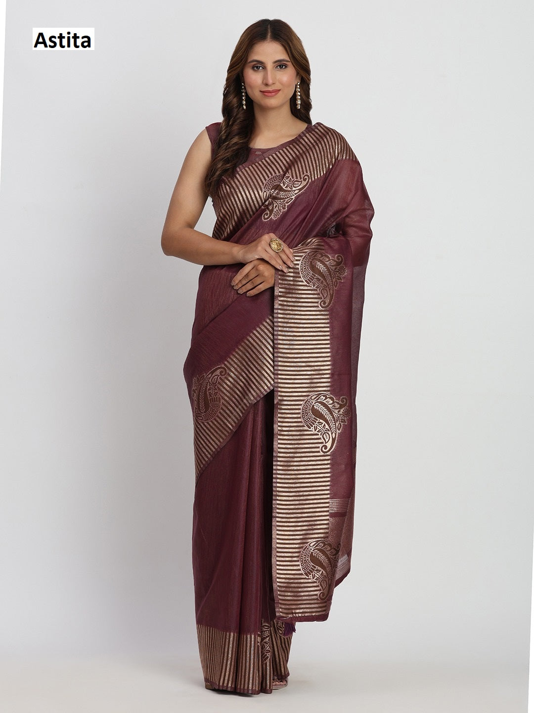 Taarini Astita Linen Cotton Sarees Wholesale Price