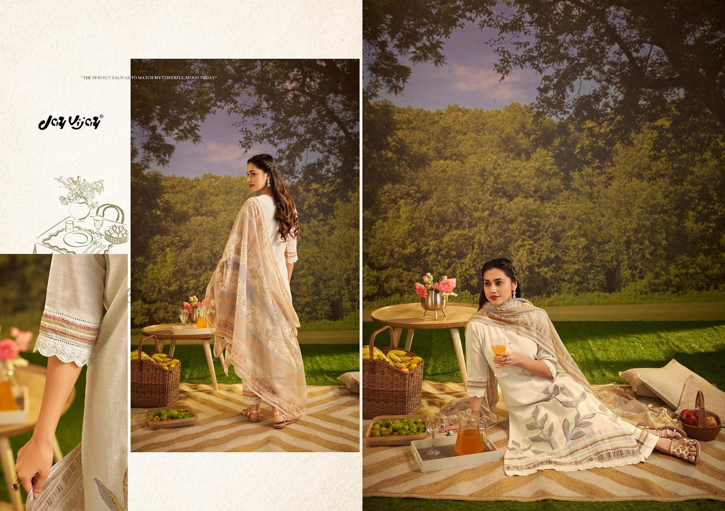 Taazgi Jay Vijay Linen Jacquard Pant Style Suits Wholesale