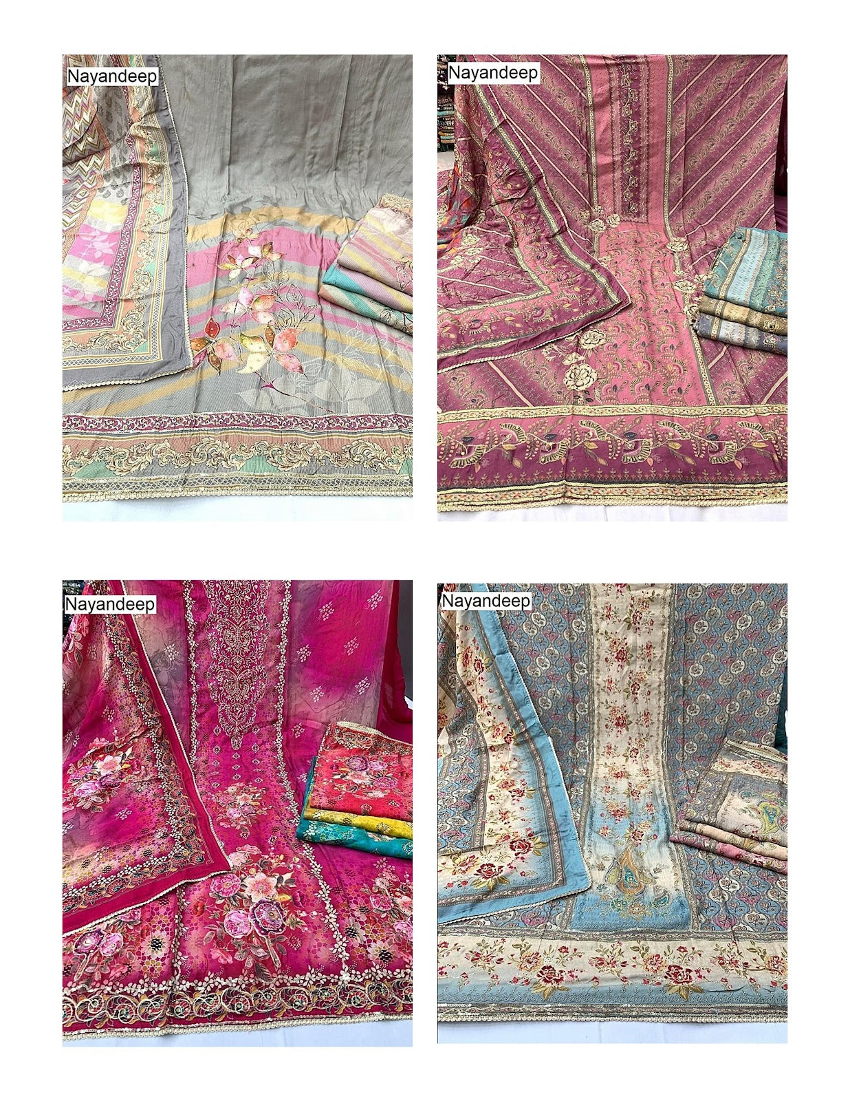 Taazo 240525 Nayandeep Viscose Muslin Salwar Suits Wholesale Price