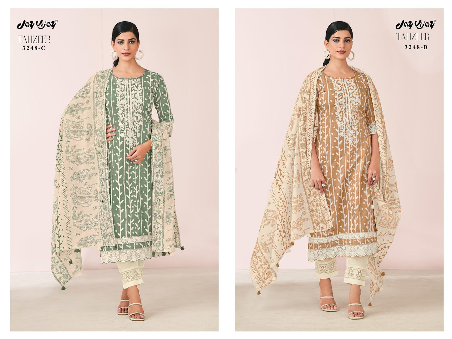 Tahzeeb 3248 Jay Vijay Cotton Pant Style Suits Wholesaler India