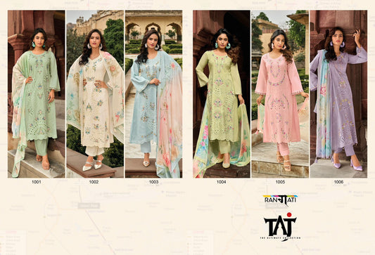 Taj Rangati Prints Swiss Lawn Pant Style Suits