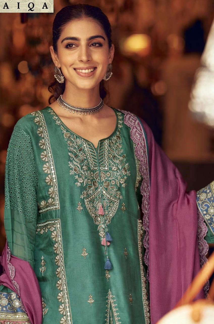 Take Aiqa Plazzo Style Suits Manufacturer Ahmedabad