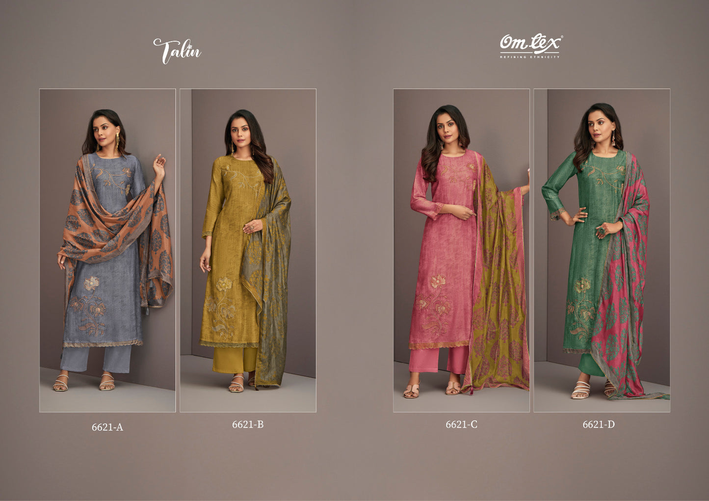 Talin 6621 Omtex Silk Pant Style Suits Exporter Ahmedabad