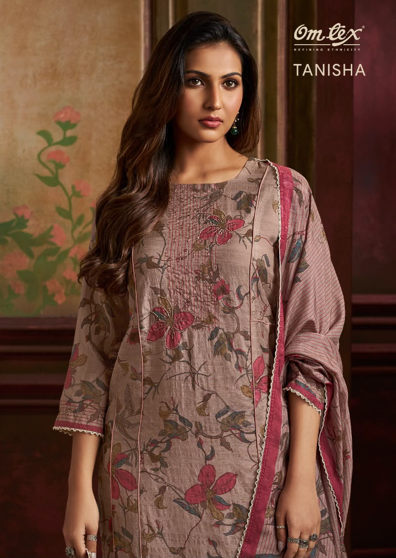 Tanisha Omtex Silk Pant Style Suits Manufacturer