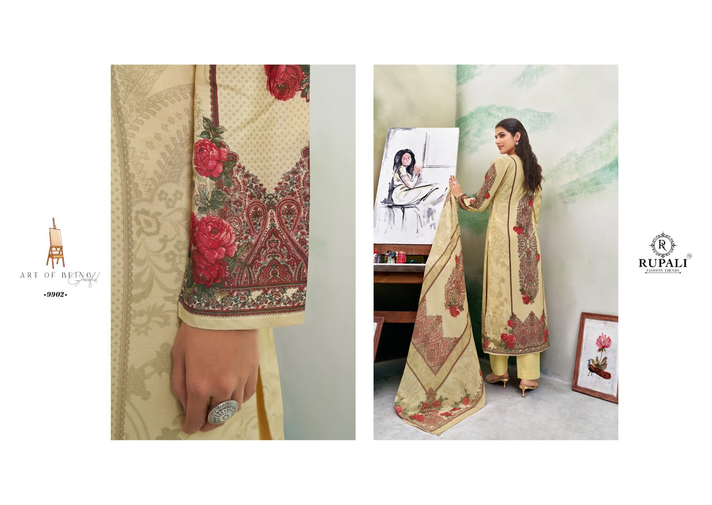 Tanisha Rupali Viscose Muslin Pant Style Suits Wholesale Price