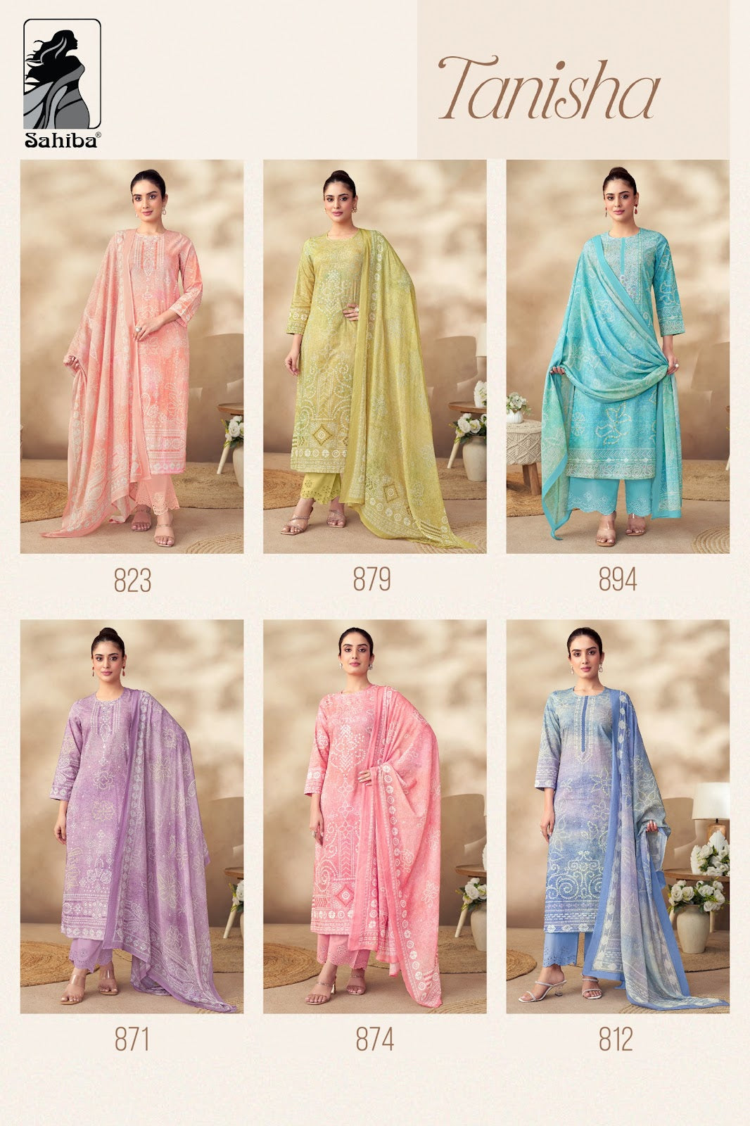 Tanisha Sahiba Pure Cotton Plazzo Style Suits Supplier