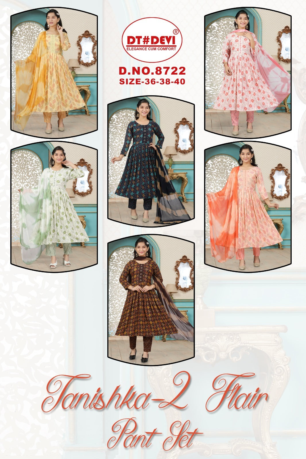 Tanishka Flair Vol 2 8722 Dt Devi Capsule Readymade Anarkali Suits Exporter Ahmedabad