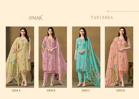 Tanishka Simar Lawn Cotton Pant Style Suits Wholesale Price