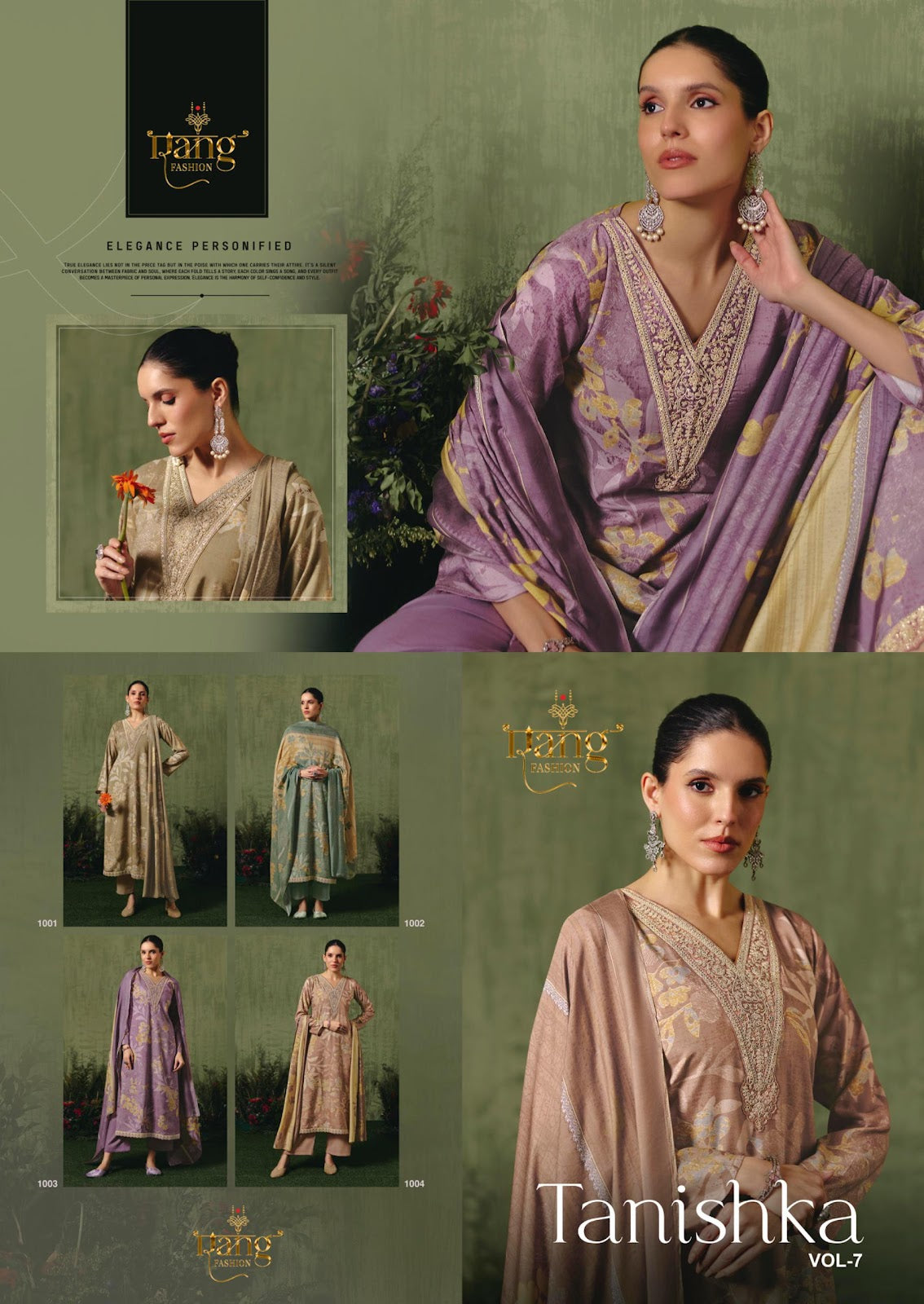Tanishka Vol 7 Rang Viscose Muslin Pant Style Suits Wholesaler