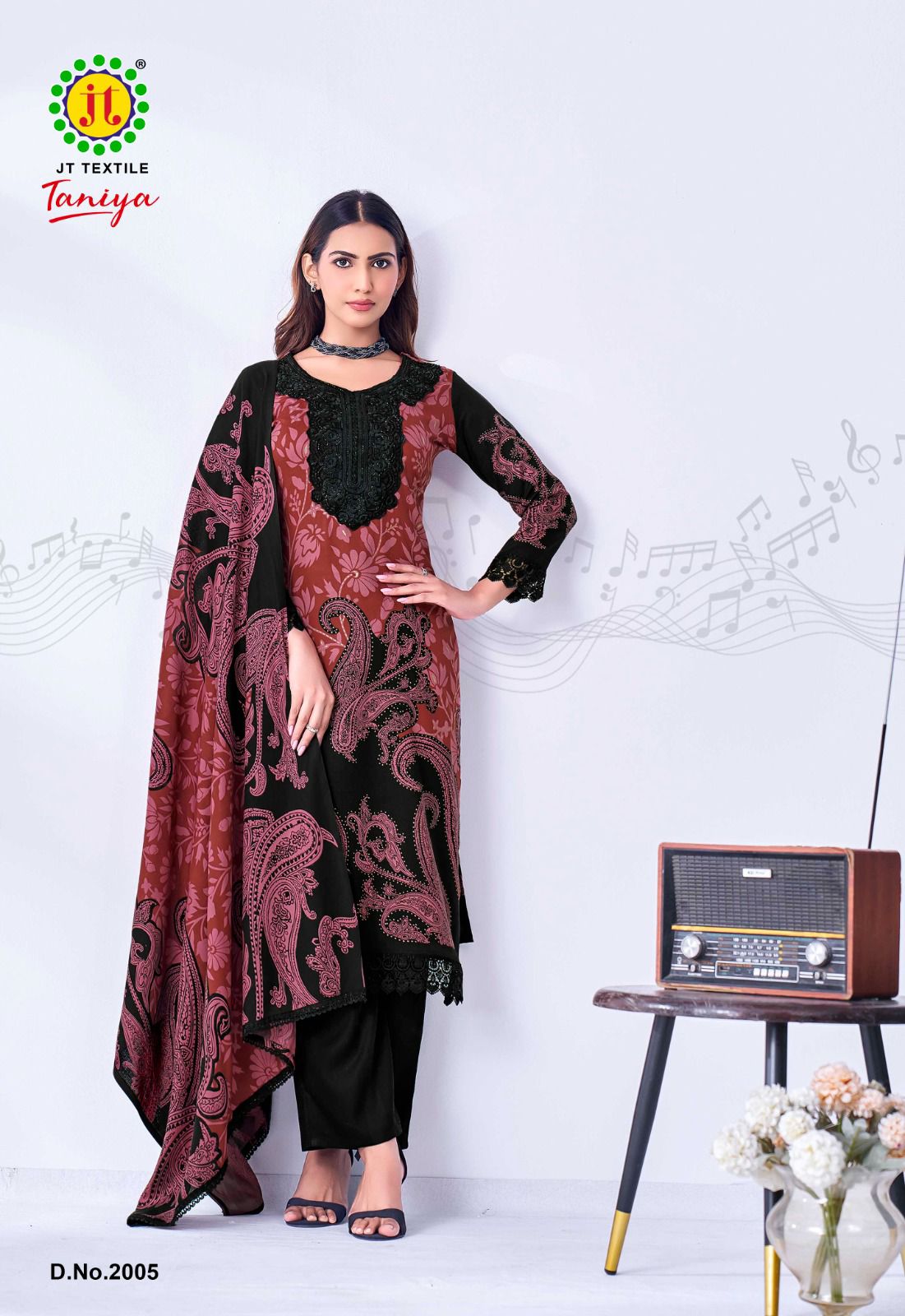 Taniya Vol 2 Jt Rayon Pant Style Suits Wholesaler Gujarat