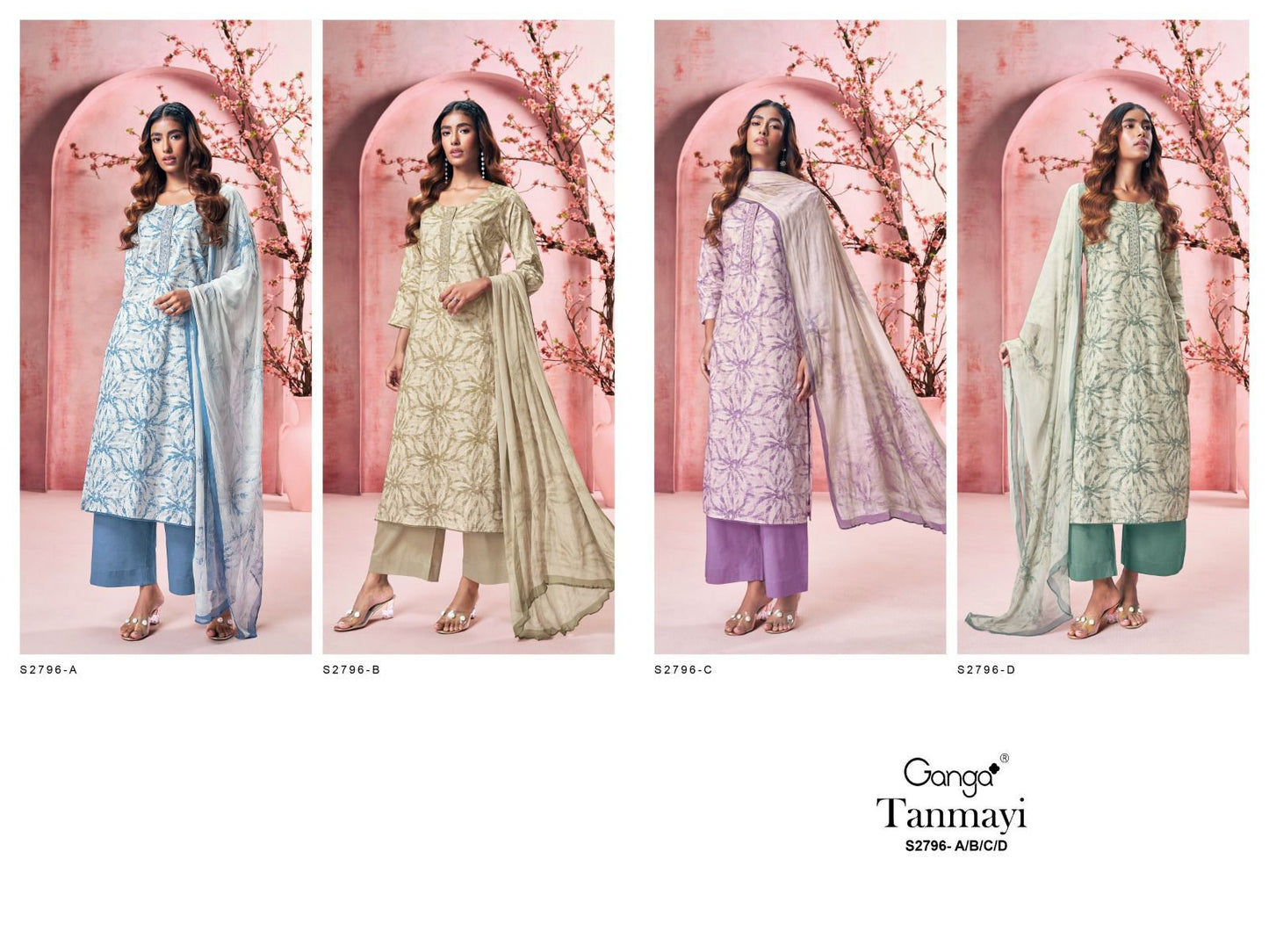 Tanmayi 2796 Ganga Premium Cotton Plazzo Style Suits Wholesale Price
