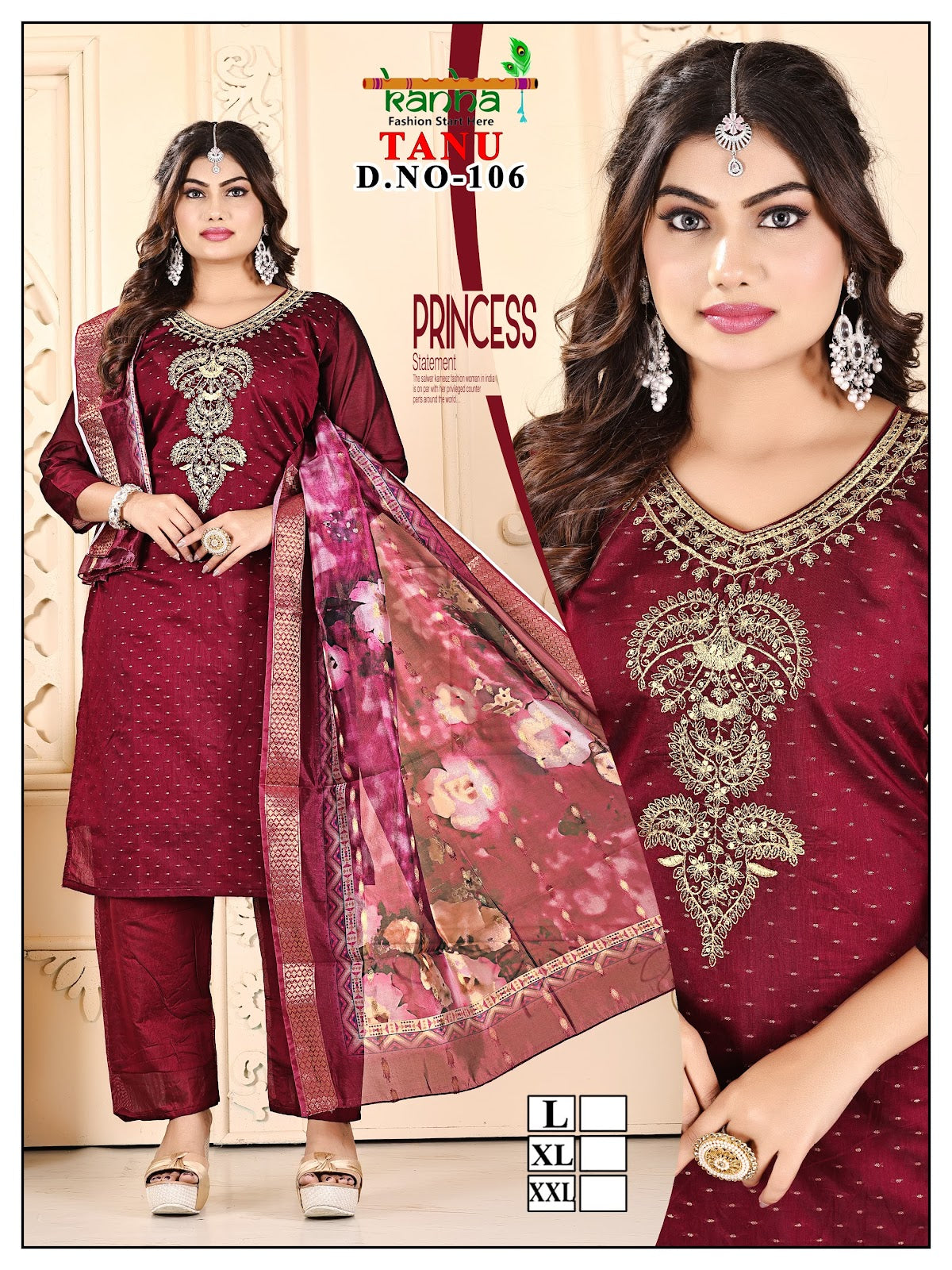 Tanu Kanha Chanderi Readymade Pant Style Suits Supplier Gujarat