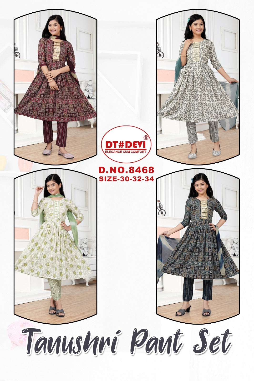 Tanushri 8468 Dt Devi Capsule Girls Readymade Pant Suits