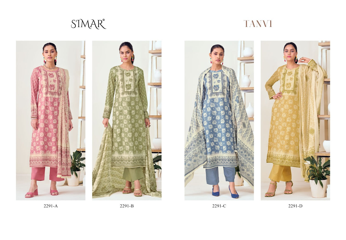 Tanvi Simar Cotton Linen Pant Style Suits Wholesaler Gujarat