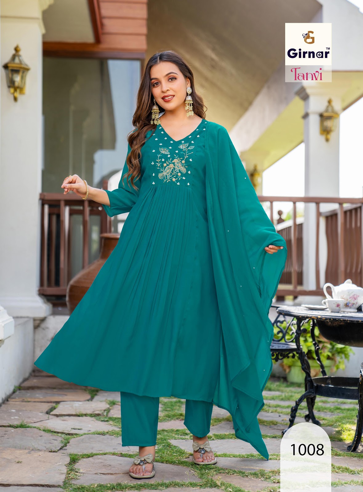 Tanvi Vol 1 Girnar Chanderi Readymade Pant Style Suits Supplier India