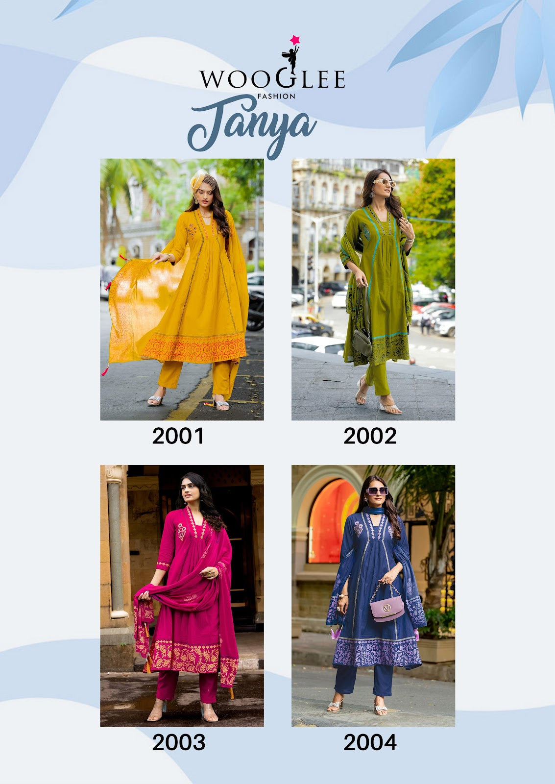 Tanya Wooglee Cotton Readymade Anarkali Suits Wholesale
