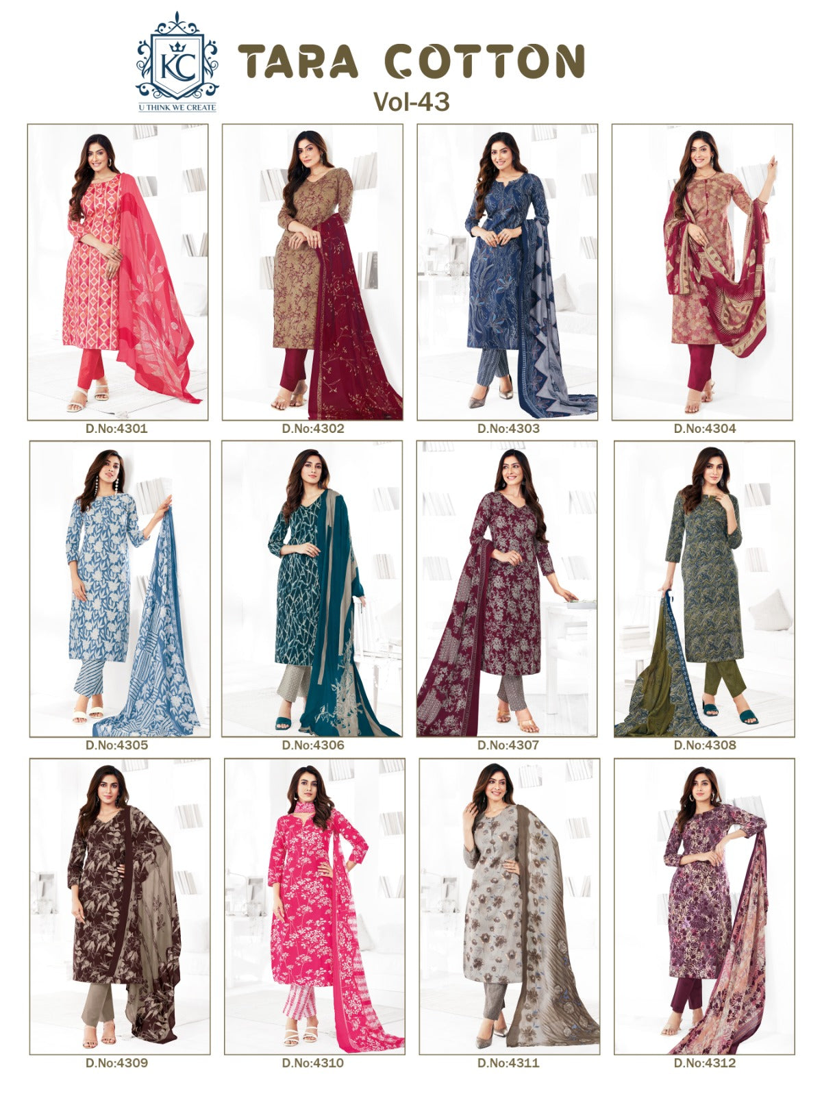 Tara Cotton Vol 43 Kcf Readymade Cotton Pant Suits Supplier Ahmedabad